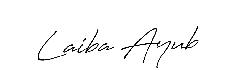 Also we have Laiba Ayub name is the best signature style. Create professional handwritten signature collection using Antro_Vectra_Bolder autograph style. Laiba Ayub signature style 7 images and pictures png