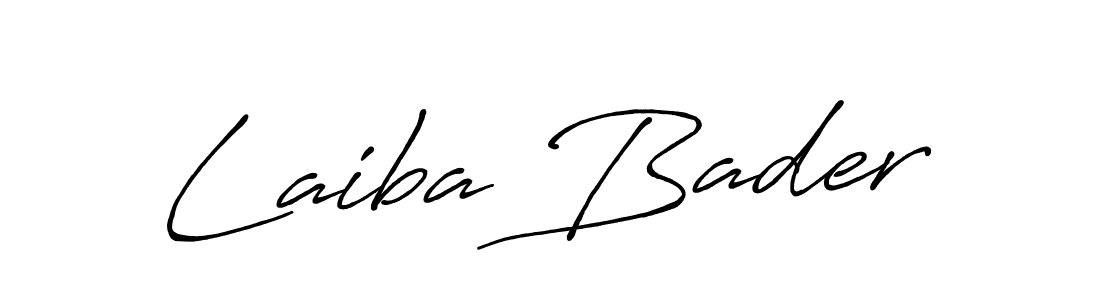 How to make Laiba Bader signature? Antro_Vectra_Bolder is a professional autograph style. Create handwritten signature for Laiba Bader name. Laiba Bader signature style 7 images and pictures png