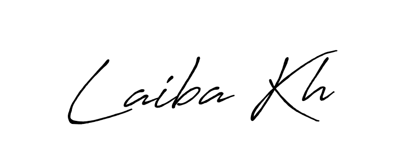 Make a beautiful signature design for name Laiba Kh. With this signature (Antro_Vectra_Bolder) style, you can create a handwritten signature for free. Laiba Kh signature style 7 images and pictures png
