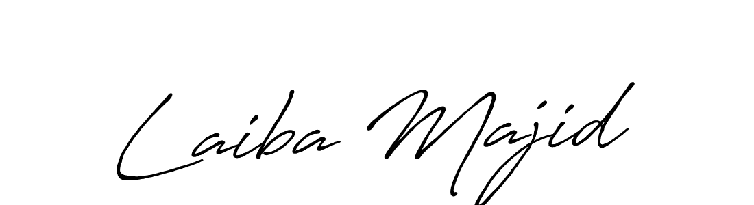 How to make Laiba Majid name signature. Use Antro_Vectra_Bolder style for creating short signs online. This is the latest handwritten sign. Laiba Majid signature style 7 images and pictures png