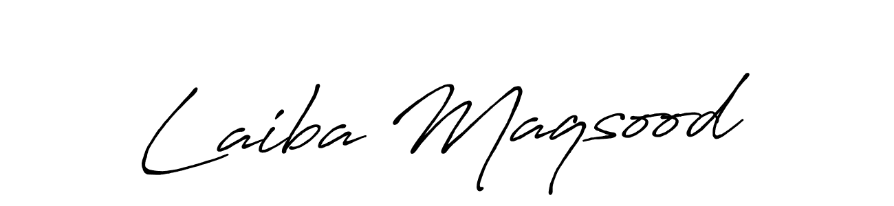 Also we have Laiba Maqsood name is the best signature style. Create professional handwritten signature collection using Antro_Vectra_Bolder autograph style. Laiba Maqsood signature style 7 images and pictures png