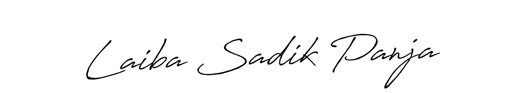 Use a signature maker to create a handwritten signature online. With this signature software, you can design (Antro_Vectra_Bolder) your own signature for name Laiba Sadik Panja. Laiba Sadik Panja signature style 7 images and pictures png