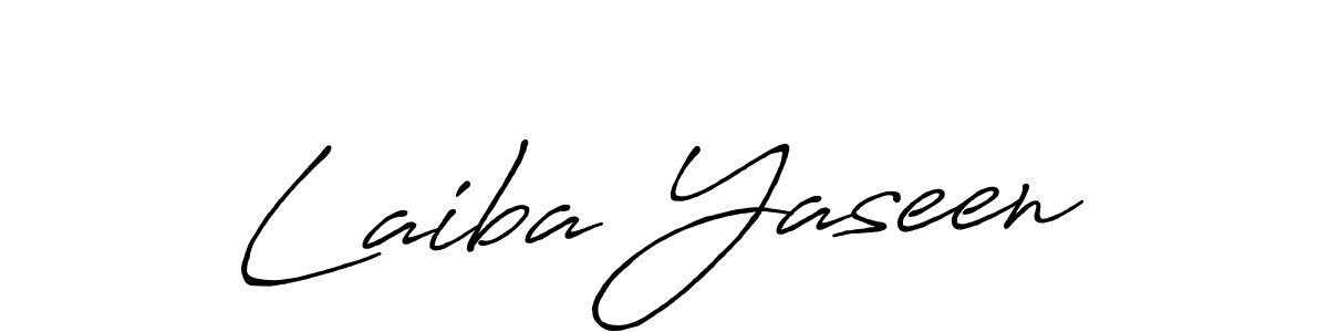 Use a signature maker to create a handwritten signature online. With this signature software, you can design (Antro_Vectra_Bolder) your own signature for name Laiba Yaseen. Laiba Yaseen signature style 7 images and pictures png