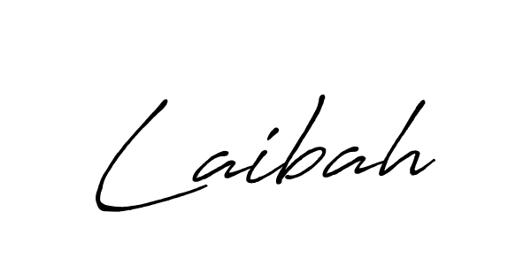 Laibah stylish signature style. Best Handwritten Sign (Antro_Vectra_Bolder) for my name. Handwritten Signature Collection Ideas for my name Laibah. Laibah signature style 7 images and pictures png