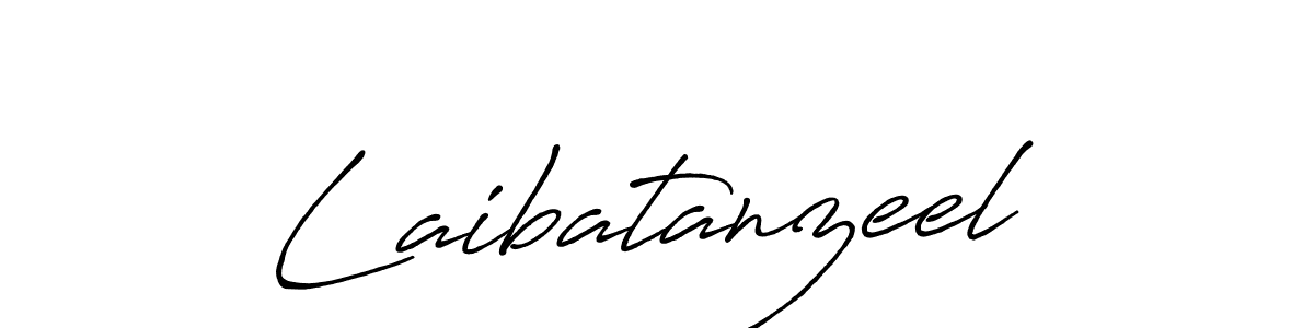 Make a beautiful signature design for name Laibatanzeel. With this signature (Antro_Vectra_Bolder) style, you can create a handwritten signature for free. Laibatanzeel signature style 7 images and pictures png