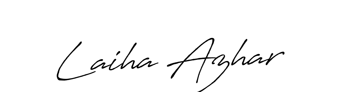 Use a signature maker to create a handwritten signature online. With this signature software, you can design (Antro_Vectra_Bolder) your own signature for name Laiha Azhar. Laiha Azhar signature style 7 images and pictures png