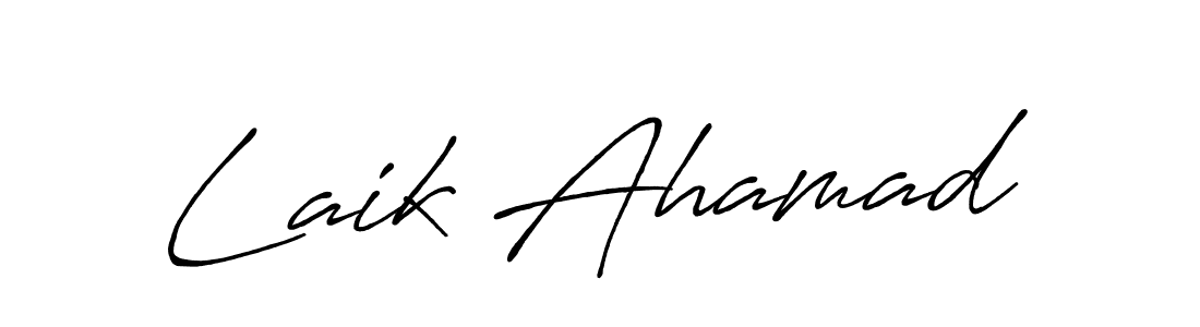 Create a beautiful signature design for name Laik Ahamad. With this signature (Antro_Vectra_Bolder) fonts, you can make a handwritten signature for free. Laik Ahamad signature style 7 images and pictures png