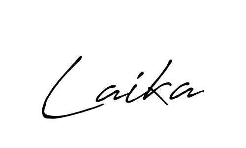 Use a signature maker to create a handwritten signature online. With this signature software, you can design (Antro_Vectra_Bolder) your own signature for name Laika. Laika signature style 7 images and pictures png