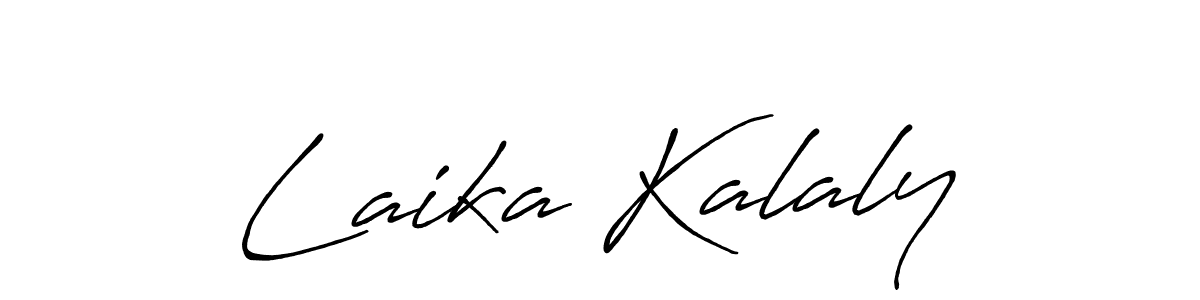 Create a beautiful signature design for name Laika Kalaly. With this signature (Antro_Vectra_Bolder) fonts, you can make a handwritten signature for free. Laika Kalaly signature style 7 images and pictures png