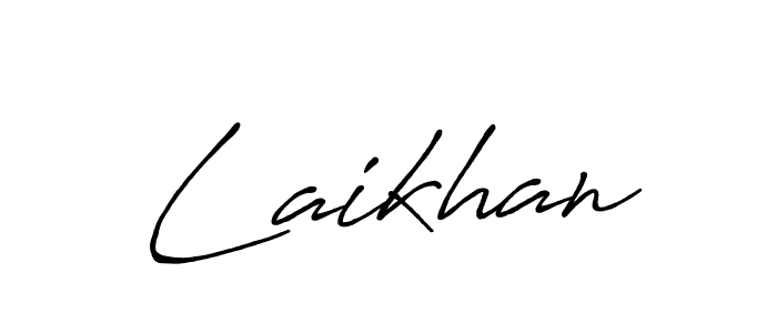 Use a signature maker to create a handwritten signature online. With this signature software, you can design (Antro_Vectra_Bolder) your own signature for name Laikhan. Laikhan signature style 7 images and pictures png