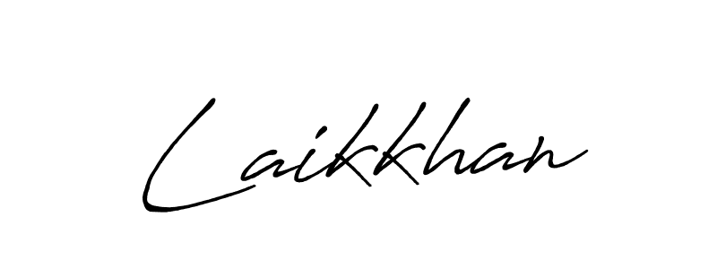Create a beautiful signature design for name Laikkhan. With this signature (Antro_Vectra_Bolder) fonts, you can make a handwritten signature for free. Laikkhan signature style 7 images and pictures png
