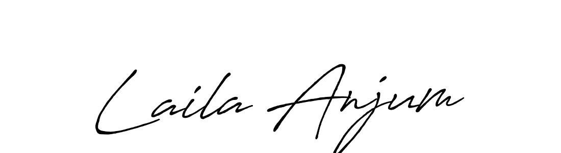 Laila Anjum stylish signature style. Best Handwritten Sign (Antro_Vectra_Bolder) for my name. Handwritten Signature Collection Ideas for my name Laila Anjum. Laila Anjum signature style 7 images and pictures png