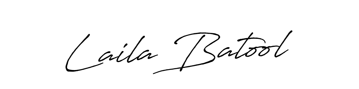 Laila Batool stylish signature style. Best Handwritten Sign (Antro_Vectra_Bolder) for my name. Handwritten Signature Collection Ideas for my name Laila Batool. Laila Batool signature style 7 images and pictures png