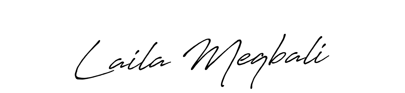 Antro_Vectra_Bolder is a professional signature style that is perfect for those who want to add a touch of class to their signature. It is also a great choice for those who want to make their signature more unique. Get Laila Meqbali name to fancy signature for free. Laila Meqbali signature style 7 images and pictures png