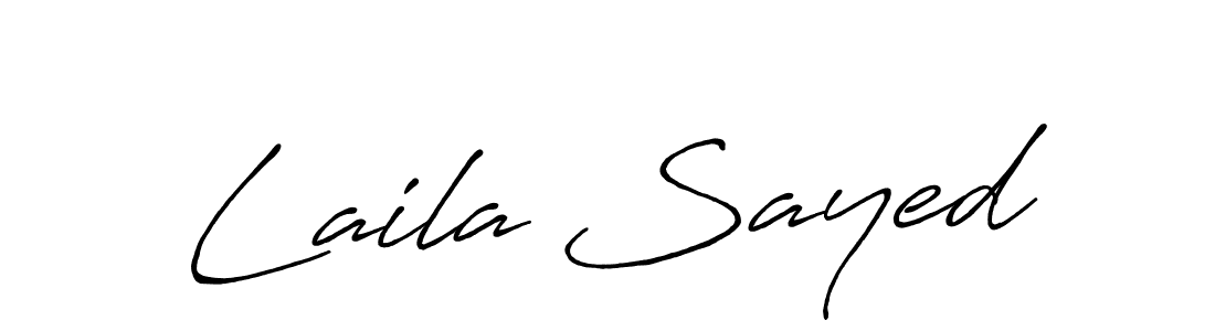 Create a beautiful signature design for name Laila Sayed. With this signature (Antro_Vectra_Bolder) fonts, you can make a handwritten signature for free. Laila Sayed signature style 7 images and pictures png