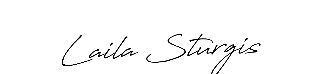 Make a beautiful signature design for name Laila Sturgis. With this signature (Antro_Vectra_Bolder) style, you can create a handwritten signature for free. Laila Sturgis signature style 7 images and pictures png