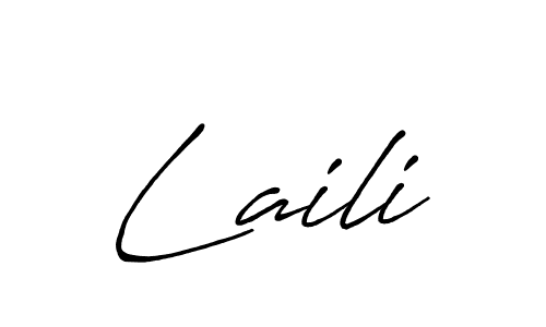 Make a beautiful signature design for name Laili. With this signature (Antro_Vectra_Bolder) style, you can create a handwritten signature for free. Laili signature style 7 images and pictures png