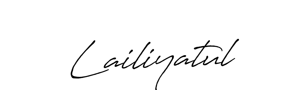 Make a short Lailiyatul signature style. Manage your documents anywhere anytime using Antro_Vectra_Bolder. Create and add eSignatures, submit forms, share and send files easily. Lailiyatul signature style 7 images and pictures png