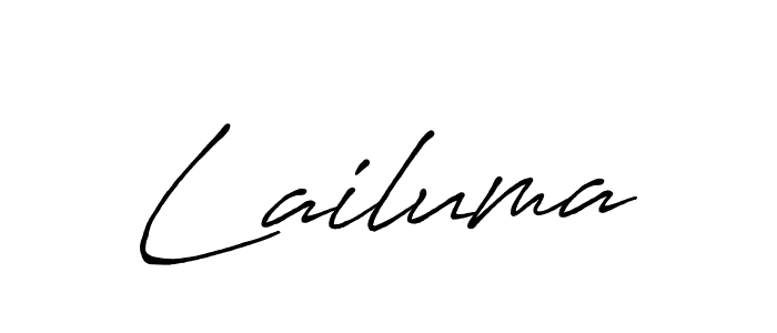 It looks lik you need a new signature style for name Lailuma. Design unique handwritten (Antro_Vectra_Bolder) signature with our free signature maker in just a few clicks. Lailuma signature style 7 images and pictures png