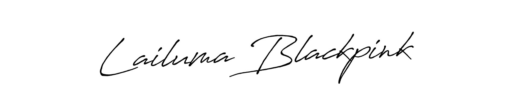 How to make Lailuma Blackpink name signature. Use Antro_Vectra_Bolder style for creating short signs online. This is the latest handwritten sign. Lailuma Blackpink signature style 7 images and pictures png