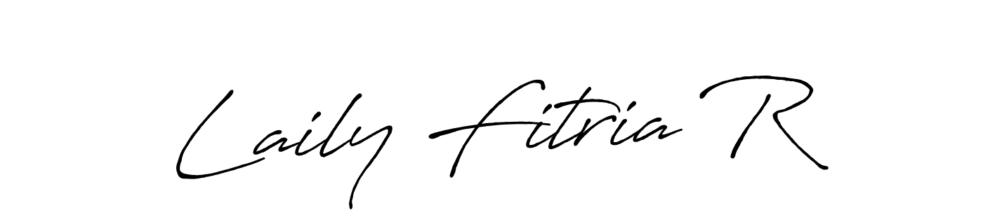 Make a beautiful signature design for name Laily Fitria R. With this signature (Antro_Vectra_Bolder) style, you can create a handwritten signature for free. Laily Fitria R signature style 7 images and pictures png