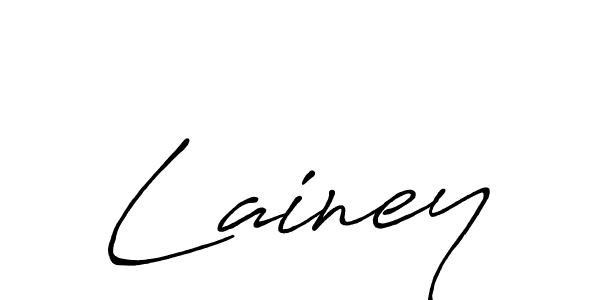 Design your own signature with our free online signature maker. With this signature software, you can create a handwritten (Antro_Vectra_Bolder) signature for name Lainey. Lainey signature style 7 images and pictures png