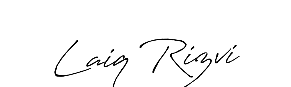 Make a beautiful signature design for name Laiq Rizvi. With this signature (Antro_Vectra_Bolder) style, you can create a handwritten signature for free. Laiq Rizvi signature style 7 images and pictures png