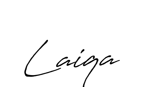 Make a beautiful signature design for name Laiqa. With this signature (Antro_Vectra_Bolder) style, you can create a handwritten signature for free. Laiqa signature style 7 images and pictures png