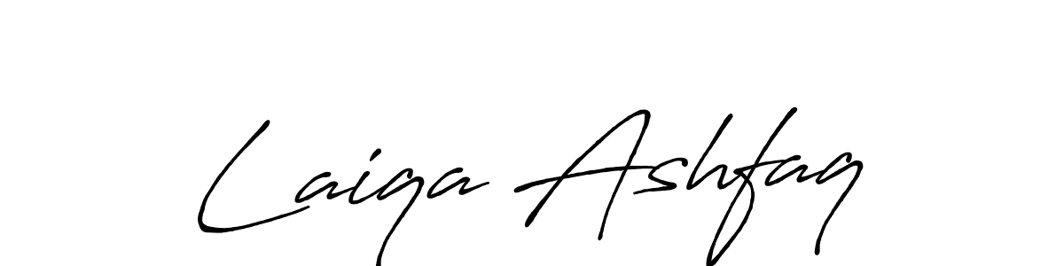 Design your own signature with our free online signature maker. With this signature software, you can create a handwritten (Antro_Vectra_Bolder) signature for name Laiqa Ashfaq. Laiqa Ashfaq signature style 7 images and pictures png