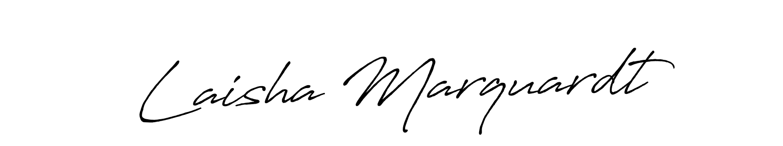 How to make Laisha Marquardt name signature. Use Antro_Vectra_Bolder style for creating short signs online. This is the latest handwritten sign. Laisha Marquardt signature style 7 images and pictures png