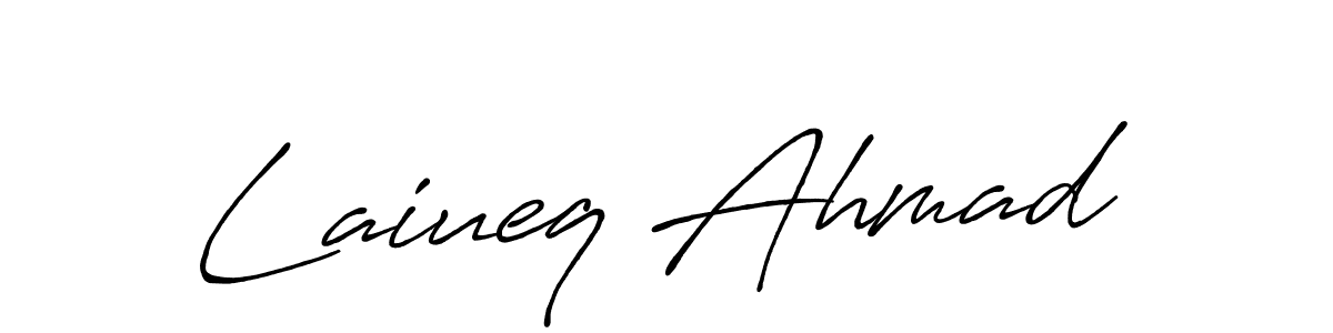 Make a short Laiueq Ahmad signature style. Manage your documents anywhere anytime using Antro_Vectra_Bolder. Create and add eSignatures, submit forms, share and send files easily. Laiueq Ahmad signature style 7 images and pictures png