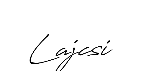 How to make Lajcsi name signature. Use Antro_Vectra_Bolder style for creating short signs online. This is the latest handwritten sign. Lajcsi signature style 7 images and pictures png