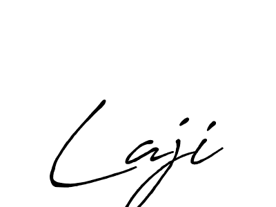 Use a signature maker to create a handwritten signature online. With this signature software, you can design (Antro_Vectra_Bolder) your own signature for name Laji. Laji signature style 7 images and pictures png