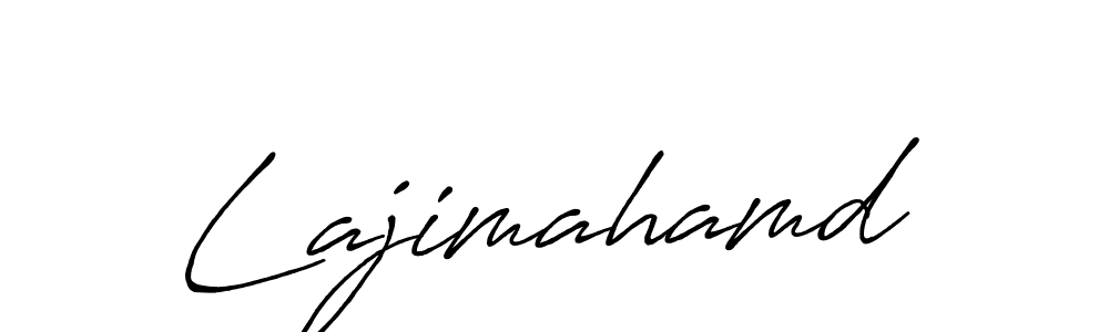 Use a signature maker to create a handwritten signature online. With this signature software, you can design (Antro_Vectra_Bolder) your own signature for name Lajimahamd. Lajimahamd signature style 7 images and pictures png