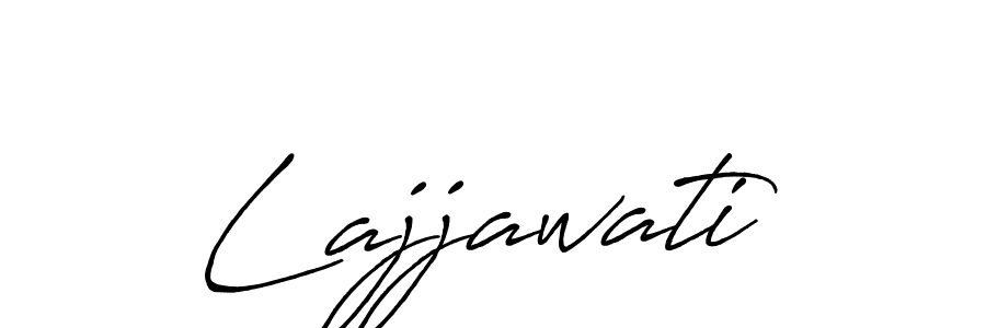 Use a signature maker to create a handwritten signature online. With this signature software, you can design (Antro_Vectra_Bolder) your own signature for name Lajjawati. Lajjawati signature style 7 images and pictures png