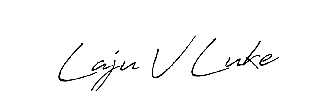 Design your own signature with our free online signature maker. With this signature software, you can create a handwritten (Antro_Vectra_Bolder) signature for name Laju V Luke. Laju V Luke signature style 7 images and pictures png