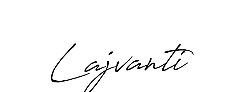 How to make Lajvanti name signature. Use Antro_Vectra_Bolder style for creating short signs online. This is the latest handwritten sign. Lajvanti signature style 7 images and pictures png