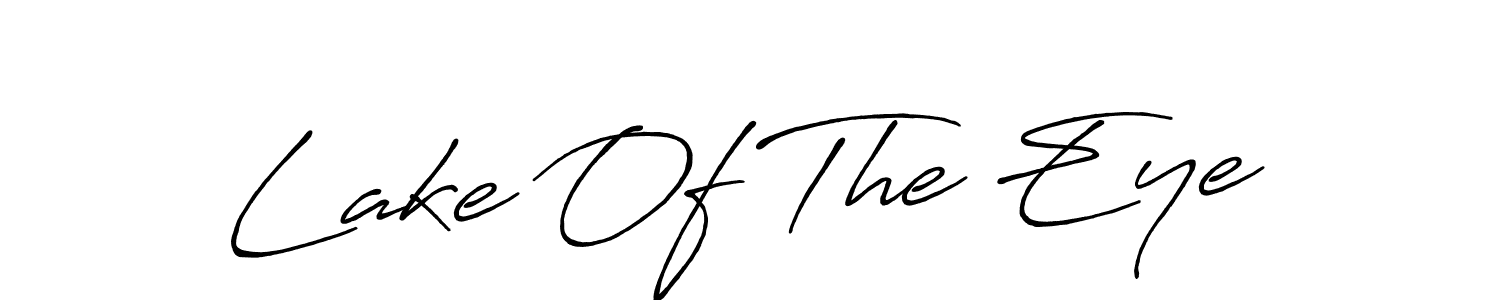 Make a beautiful signature design for name Lake Of The Eye. With this signature (Antro_Vectra_Bolder) style, you can create a handwritten signature for free. Lake Of The Eye signature style 7 images and pictures png