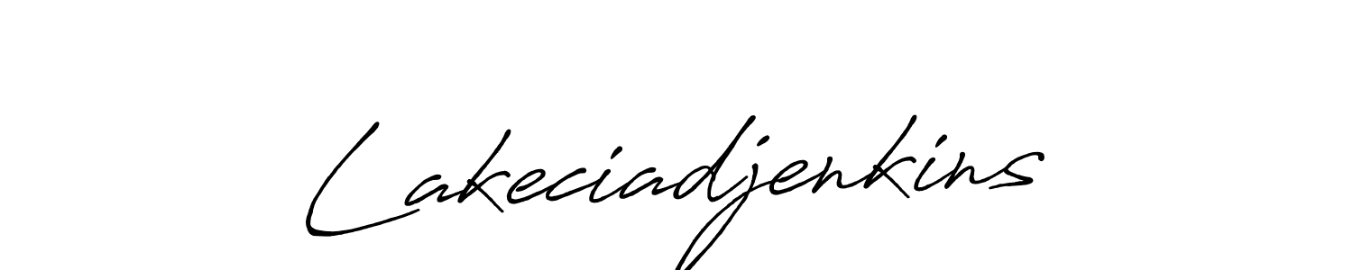 The best way (Antro_Vectra_Bolder) to make a short signature is to pick only two or three words in your name. The name Lakeciadjenkins include a total of six letters. For converting this name. Lakeciadjenkins signature style 7 images and pictures png