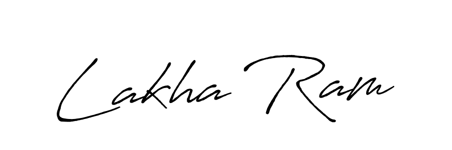 You should practise on your own different ways (Antro_Vectra_Bolder) to write your name (Lakha Ram) in signature. don't let someone else do it for you. Lakha Ram signature style 7 images and pictures png