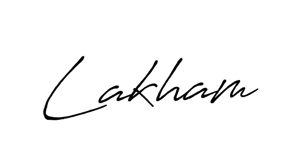 How to make Lakham signature? Antro_Vectra_Bolder is a professional autograph style. Create handwritten signature for Lakham name. Lakham signature style 7 images and pictures png