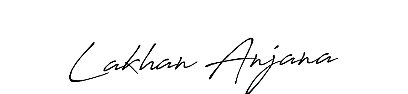 The best way (Antro_Vectra_Bolder) to make a short signature is to pick only two or three words in your name. The name Lakhan Anjana include a total of six letters. For converting this name. Lakhan Anjana signature style 7 images and pictures png