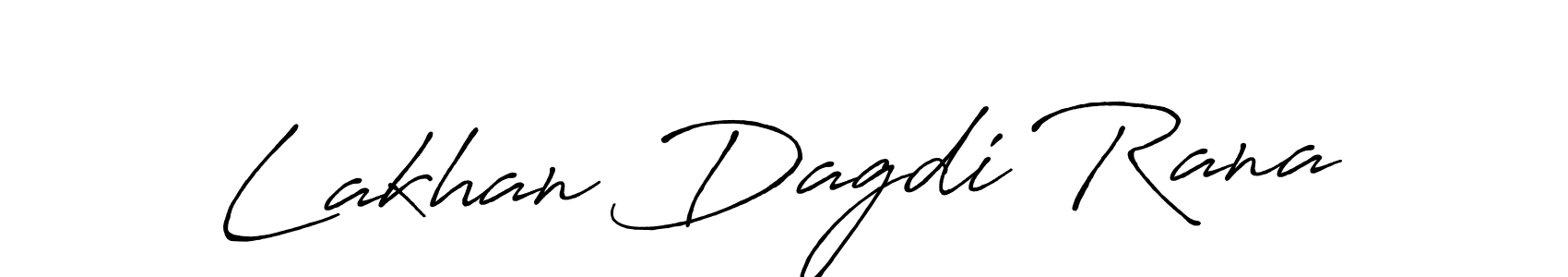 How to make Lakhan Dagdi Rana name signature. Use Antro_Vectra_Bolder style for creating short signs online. This is the latest handwritten sign. Lakhan Dagdi Rana signature style 7 images and pictures png