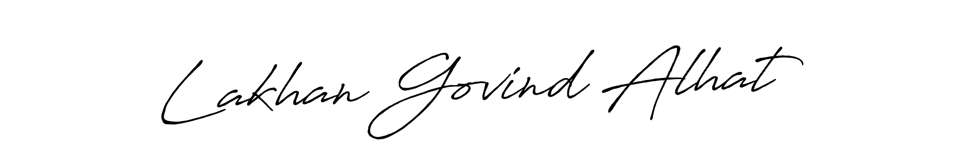 Create a beautiful signature design for name Lakhan Govind Alhat. With this signature (Antro_Vectra_Bolder) fonts, you can make a handwritten signature for free. Lakhan Govind Alhat signature style 7 images and pictures png
