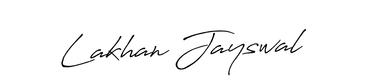 Lakhan Jayswal stylish signature style. Best Handwritten Sign (Antro_Vectra_Bolder) for my name. Handwritten Signature Collection Ideas for my name Lakhan Jayswal. Lakhan Jayswal signature style 7 images and pictures png