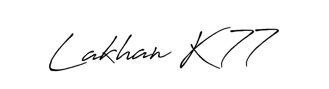 Create a beautiful signature design for name Lakhan K 77. With this signature (Antro_Vectra_Bolder) fonts, you can make a handwritten signature for free. Lakhan K 77 signature style 7 images and pictures png