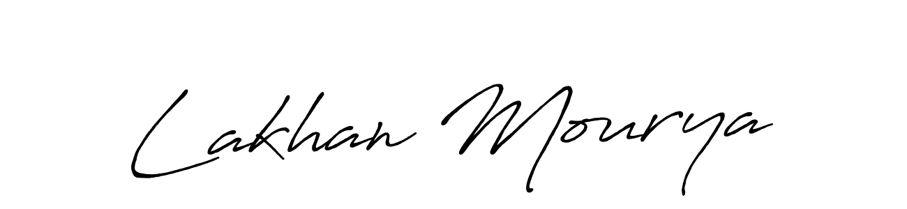 Make a beautiful signature design for name Lakhan Mourya. With this signature (Antro_Vectra_Bolder) style, you can create a handwritten signature for free. Lakhan Mourya signature style 7 images and pictures png