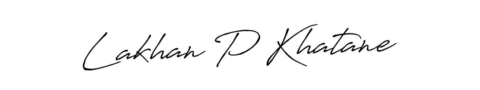 Lakhan P Khatane stylish signature style. Best Handwritten Sign (Antro_Vectra_Bolder) for my name. Handwritten Signature Collection Ideas for my name Lakhan P Khatane. Lakhan P Khatane signature style 7 images and pictures png