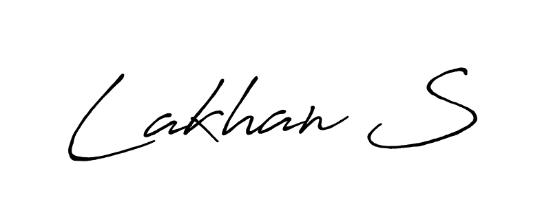 Make a beautiful signature design for name Lakhan S. With this signature (Antro_Vectra_Bolder) style, you can create a handwritten signature for free. Lakhan S signature style 7 images and pictures png
