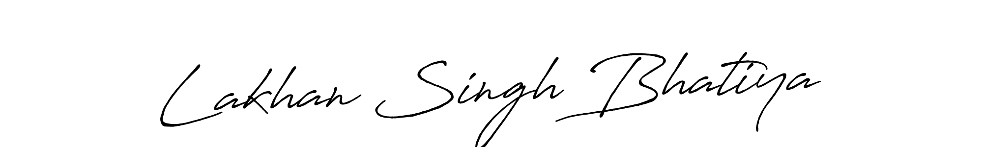 Make a beautiful signature design for name Lakhan Singh Bhatiya. With this signature (Antro_Vectra_Bolder) style, you can create a handwritten signature for free. Lakhan Singh Bhatiya signature style 7 images and pictures png